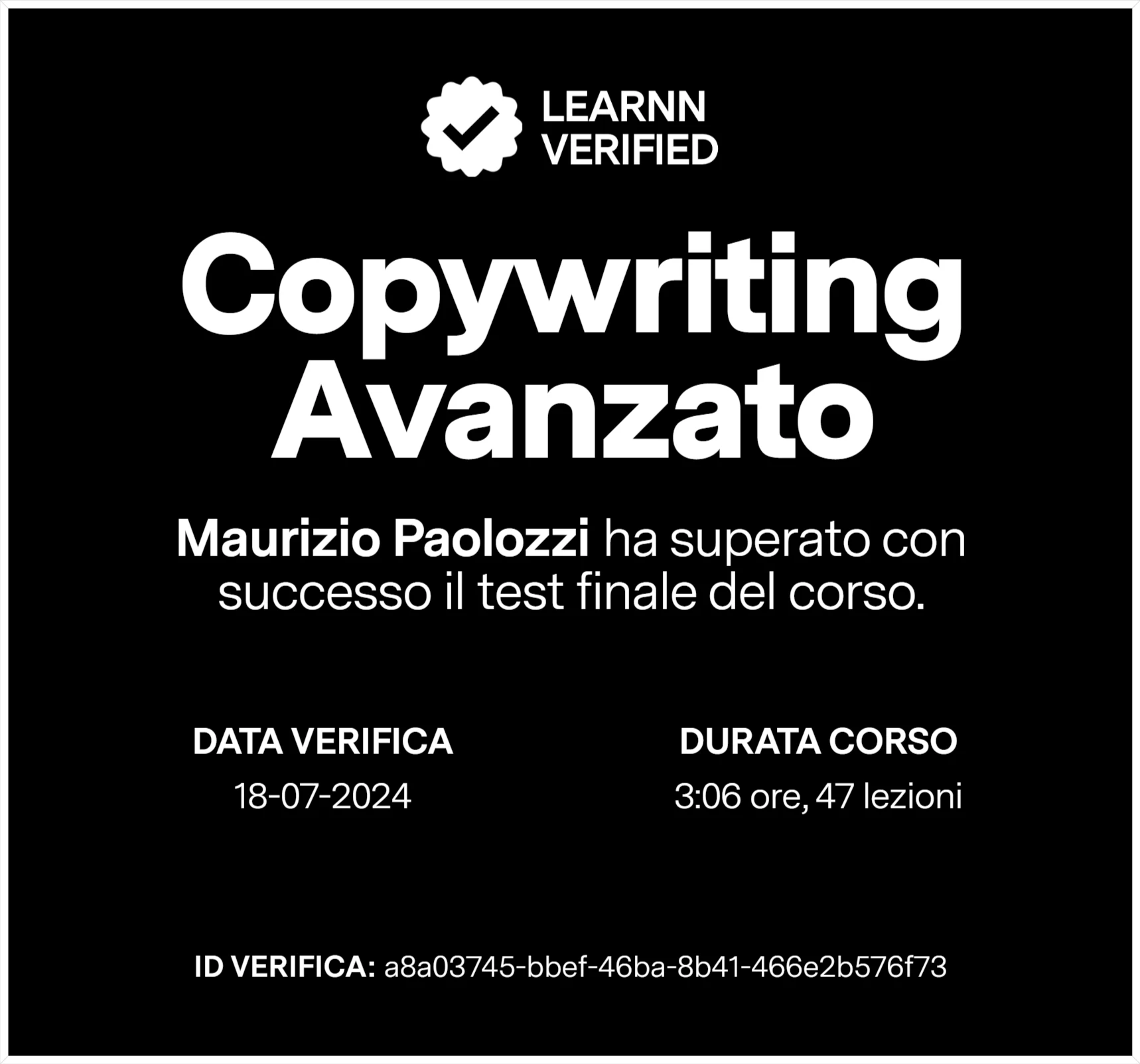Copywriting Avanzato - Learnn Verified