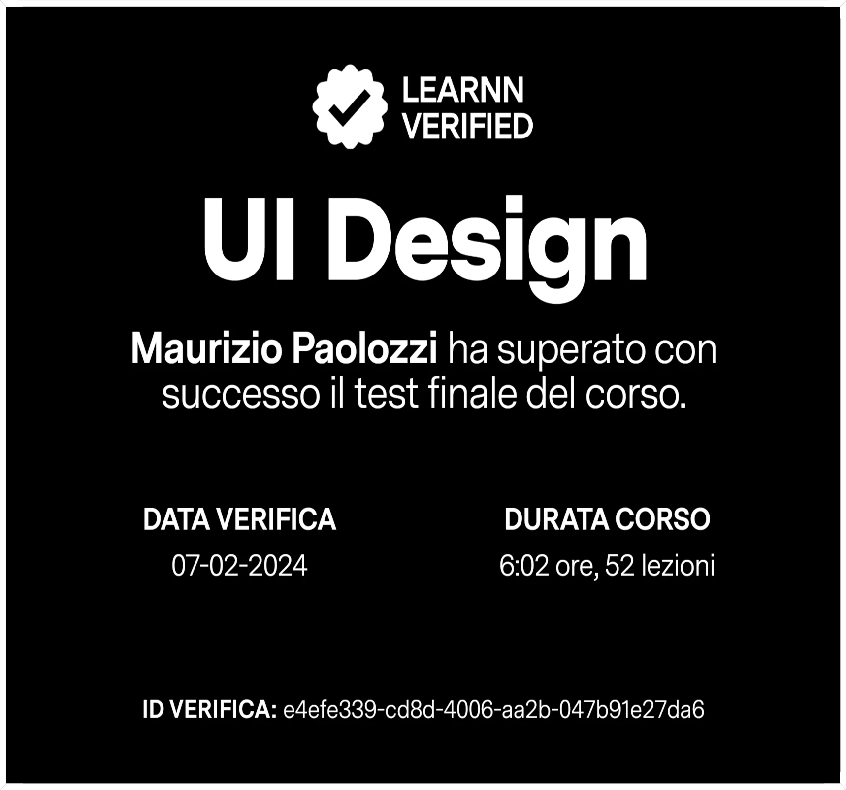 UI Design - Learnn Verified