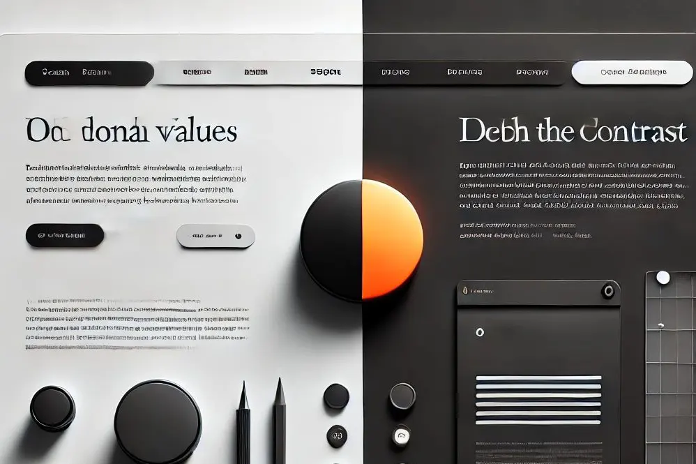 Valori tonali e livelli di contrasto nella creazione di una pagina web